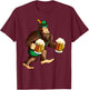 Funny Bigfoot Lederhosen Prost Beer Mug Beerfest Oktoberfest T-Shirt - T-Shirt | Maroon