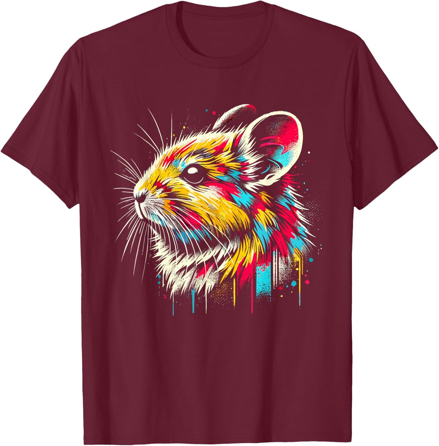 Adorable American Pika Habitat And Conservation Design T-Shirt - T-Shirt | Maroon
