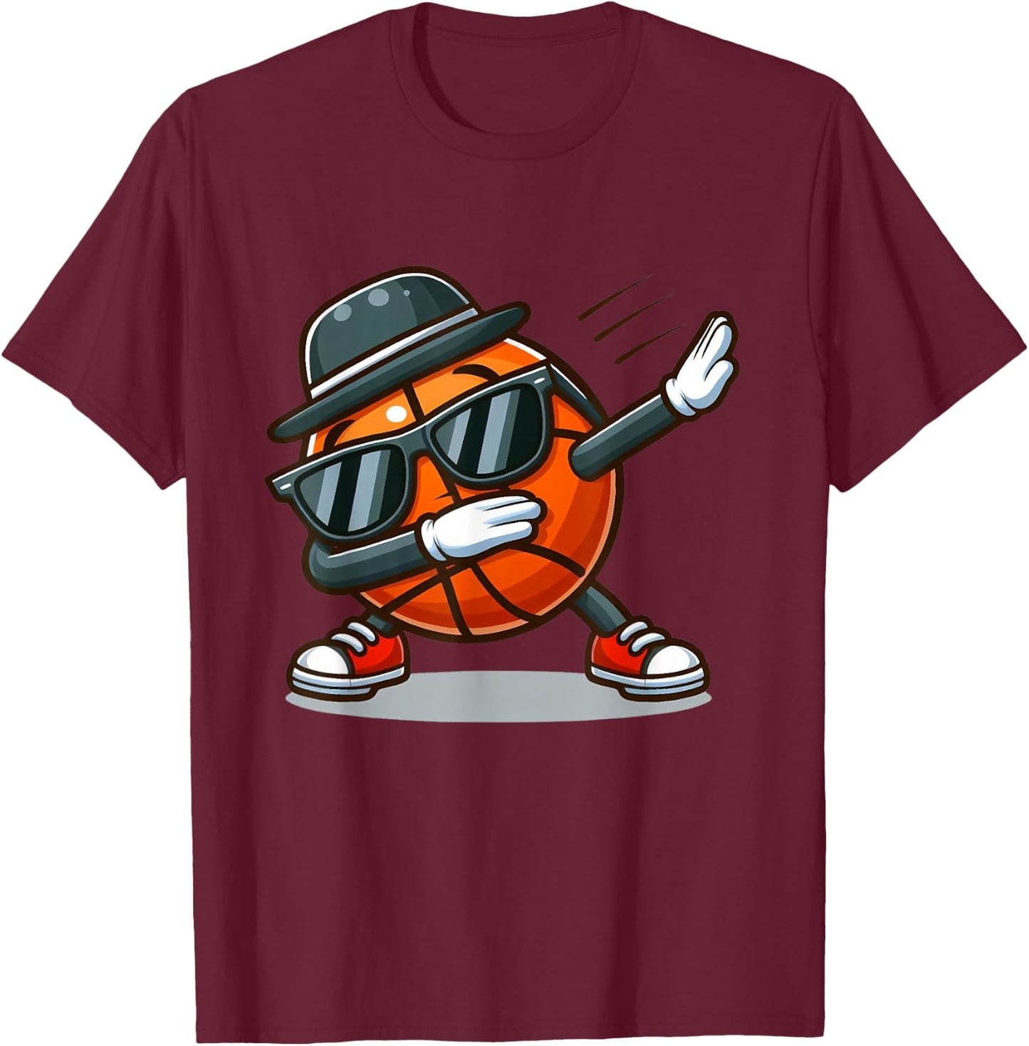 Funny Dabbing Basketball Boys Men Women Kids Sports Player T-Shirt - T-Shirt | Maroon