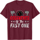 Godfather Of The Fast One 1st Birthday Racing Car Family T-Shirt - T-Shirt | Maroon