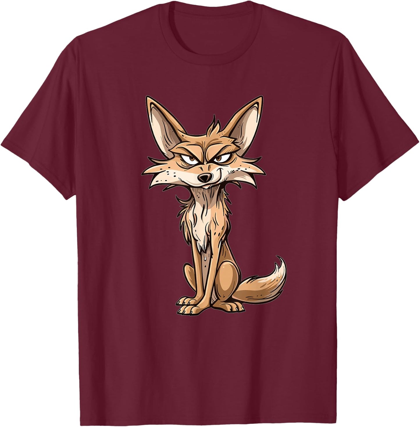 Cute Coyote I Kids Coyote T-Shirt - T-Shirt | Maroon