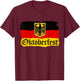Oktoberfest German Beer Men Women Vintage German Flag T-Shirt - T-Shirt | Maroon