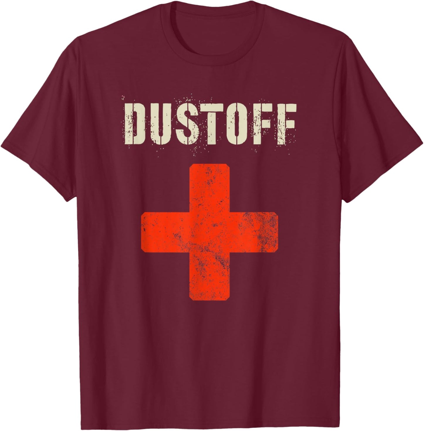Vintage DUSTOFF Cross Medevac Rescue Armed Forces Military T-Shirt - T-Shirt | Maroon