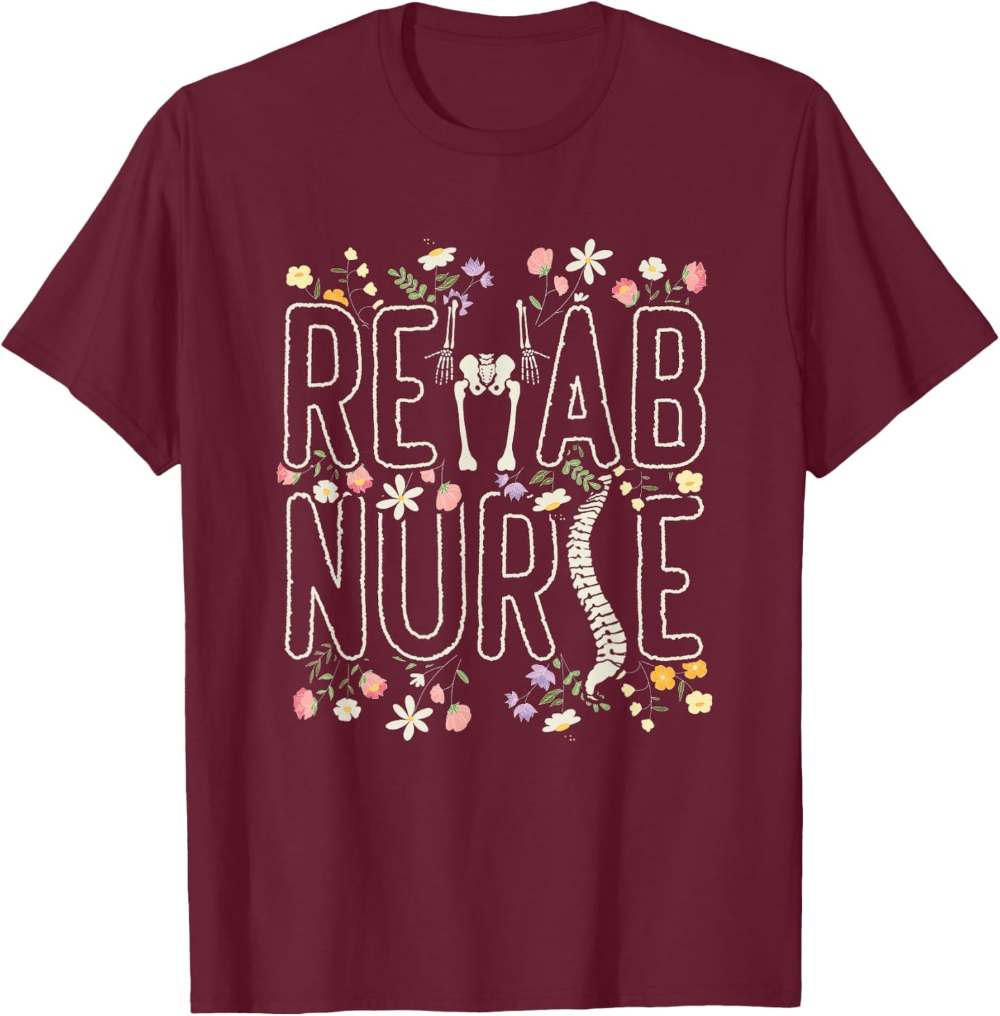 Rehab Technician Rehab Nurse T-Shirt - T-Shirt | Maroon