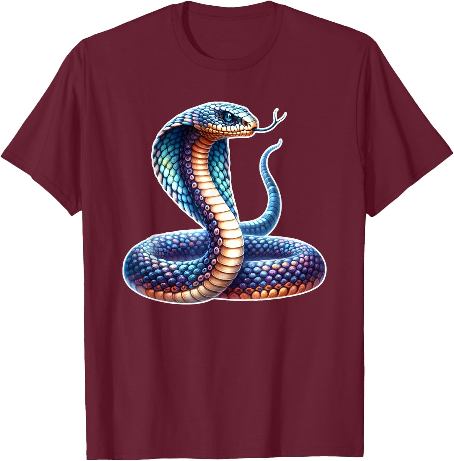 Cobra Snake Serpent x King Cobra T-Shirt - T-Shirt | Maroon