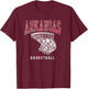 Campus Lab University of Arkansas Razorbacks Basketball Hoop , Small, Red T-Shirt - T-Shirt | Maroon