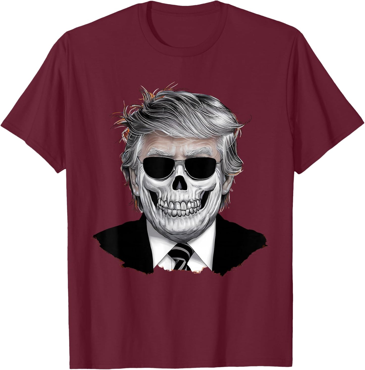 Halloween Orange Trump American Horror Party Costume T-Shirt - T-Shirt | Maroon
