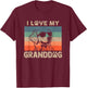 I Love My Granddog Golden Retriever Grandma Grandpa Dog Paw Women Kids T-Shirt - T-Shirt | Maroon