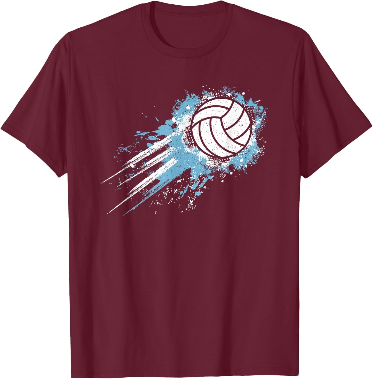 Volleyball Player Vintage Volleyball Lover Men Boys Kids T-Shirt - T-Shirt | Maroon