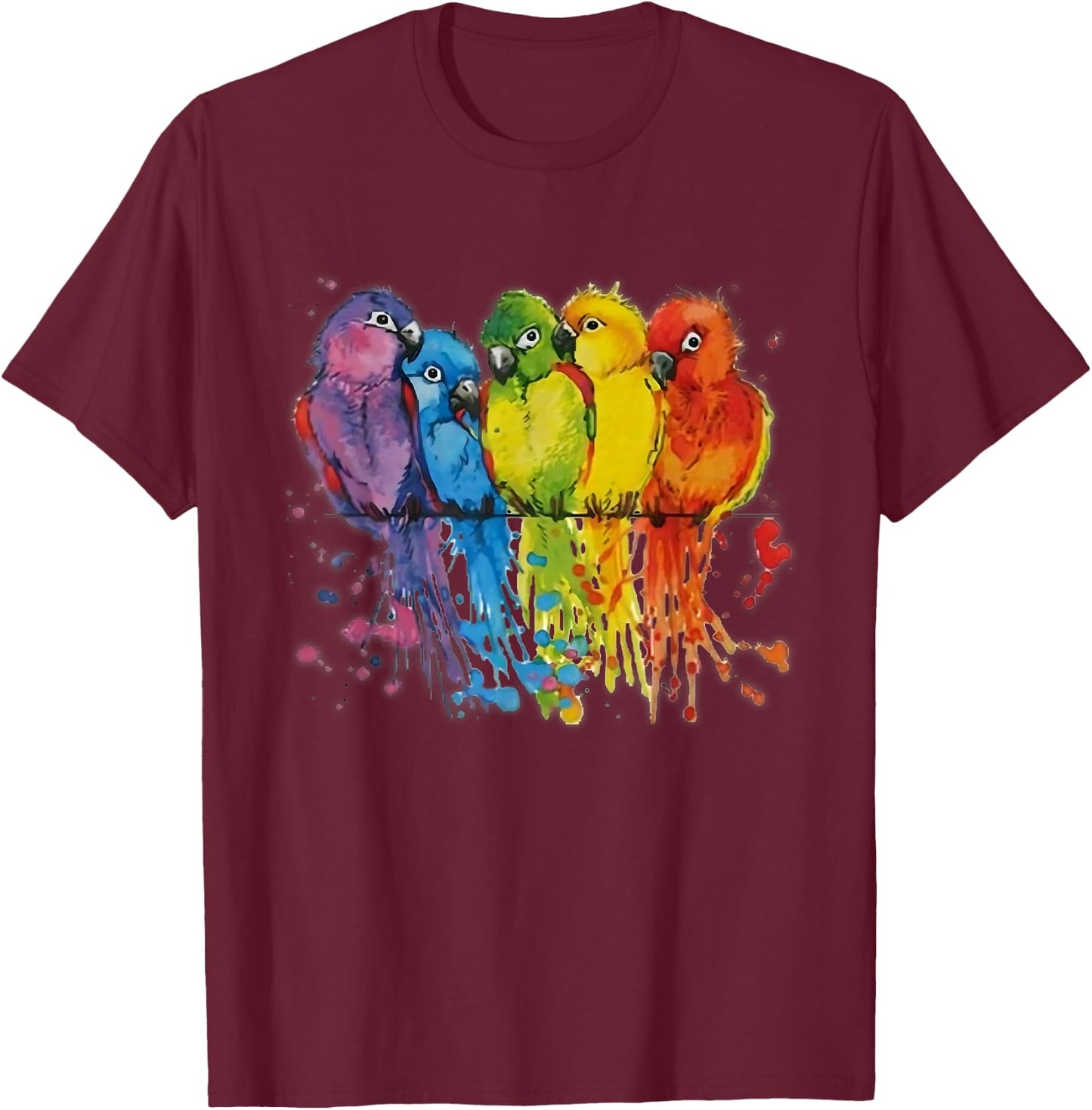 Love parrot Women Shirt parrot Lovers for kids and girls T-Shirt - T-Shirt | Maroon