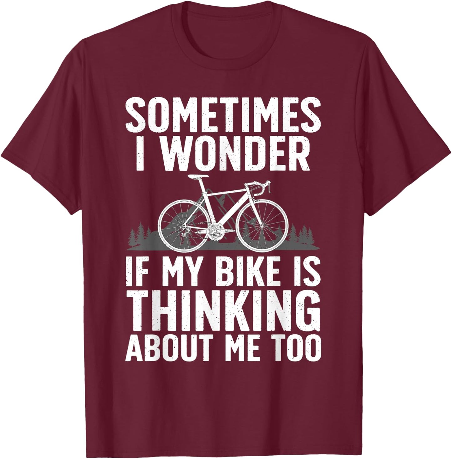 Funny Cycling Art Women Kids Bike Rider Track Racing T-Shirt - T-Shirt | Maroon
