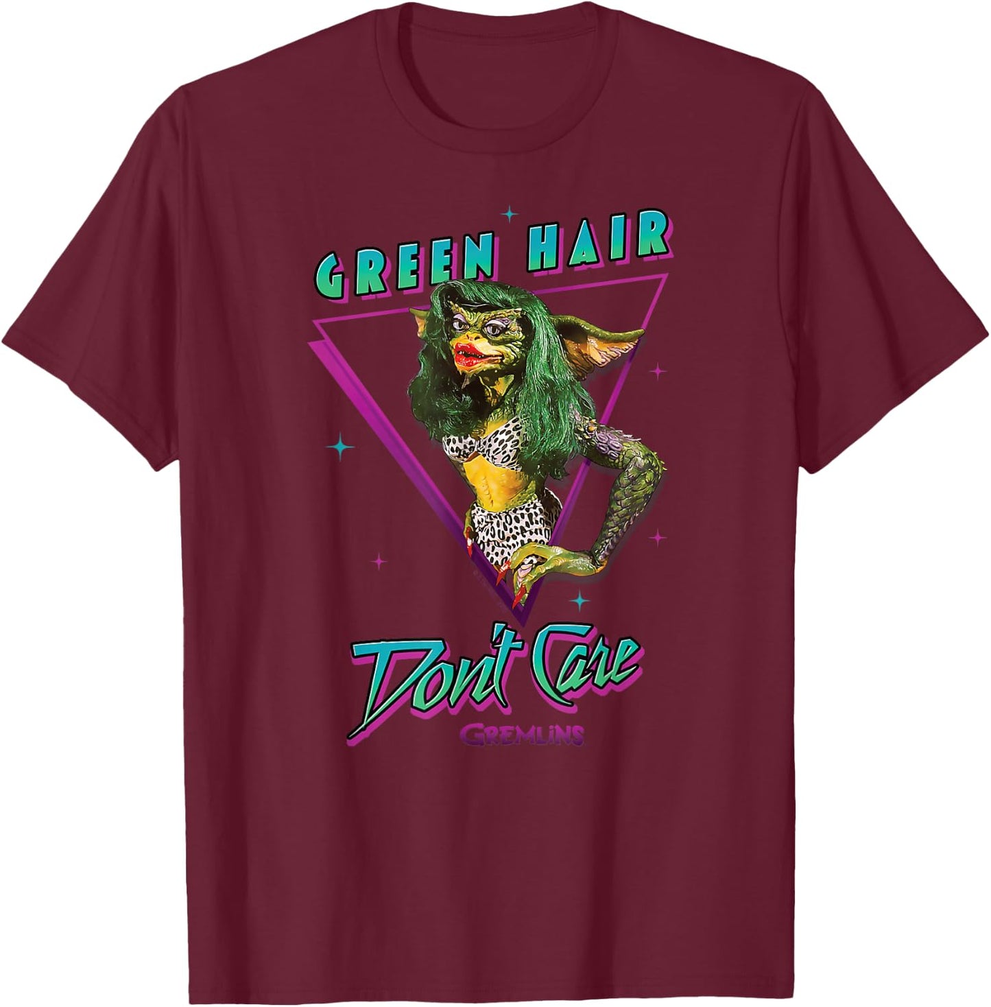 Gremlins - Green Hair Don't Care T-Shirt - T-Shirt | Maroon