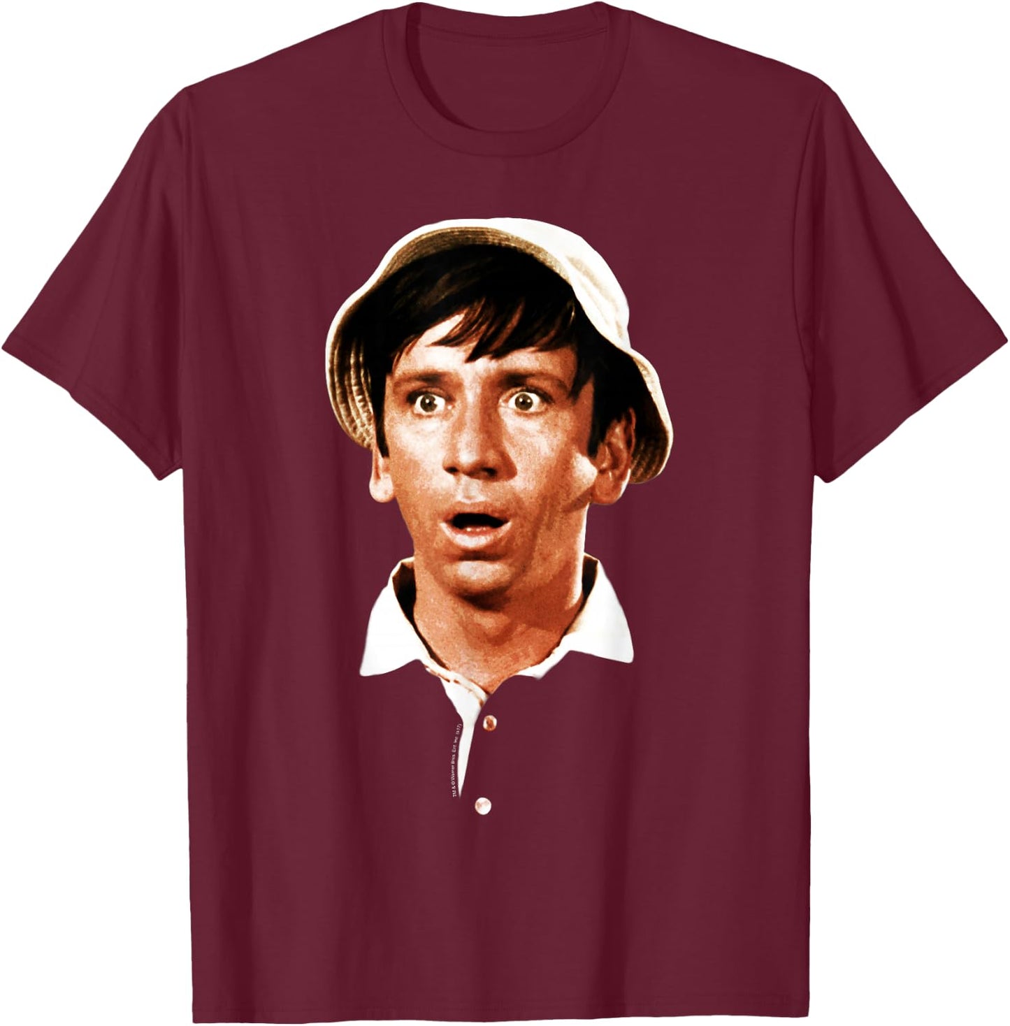 Gilligan's Island Gilligan's Head T-Shirt - T-Shirt | Maroon