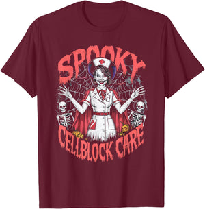 Correctional Nurse Halloween Spooky Nursing Trick Or Treat T-Shirt - T-Shirt | Maroon
