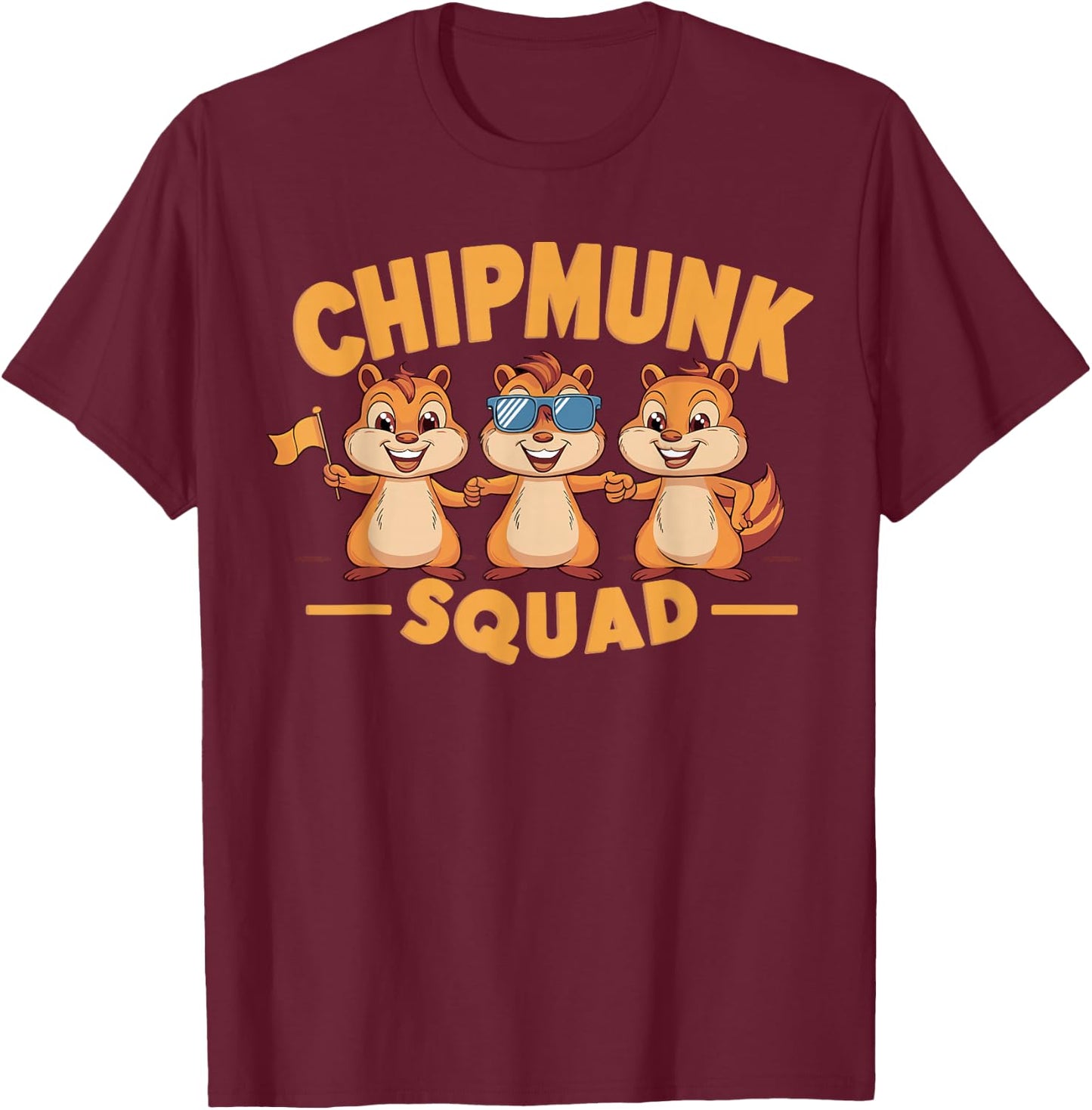 Chipmunk Squad for Chipmunk Lover Shirt Kids Chipmunk T-Shirt - T-Shirt | Maroon