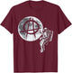 Anarchy Symbol on the Moon by Graffiti Astronaut T-Shirt - T-Shirt | Maroon