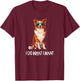 Funny Do What I Want Red Border Collie Lover T-Shirt - T-Shirt | Maroon