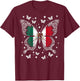 Mexican Butterfly Mexico Back Printed T-Shirt - T-Shirt | Maroon