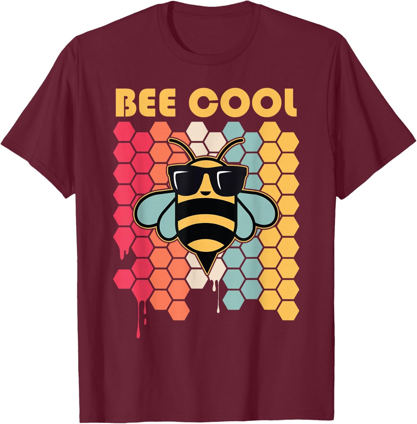 Boy Bee-Shirt Kids Toddler Lover Bumble BumbleBee Bee Cool T-Shirt - T-Shirt | Maroon