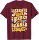 Banned Books Bookworm Read Banned Books Week T-Shirt - T-Shirt | Maroon