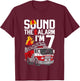 7 Years Old Firefighter 7th Birthday Boy Fire Truck Toddler T-Shirt - T-Shirt | Maroon