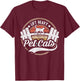 Lift Heavy Pet Cats Funny Vintage Weight Lifting Powerlifter T-Shirt - T-Shirt | Maroon
