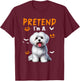 Pretend I'm A Maltese Halloween Costume Owner Kids Family T-Shirt - T-Shirt | Maroon