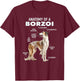 Anatomy Of A Borzoi T-Shirt - T-Shirt | Maroon