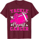 Tackle Breast Cancer Awareness Pink Ribbon Football Kids Boy T-Shirt - T-Shirt | Maroon