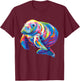 Cool multicolor Manatee Costume for Boys and Girls T-Shirt - T-Shirt | Maroon