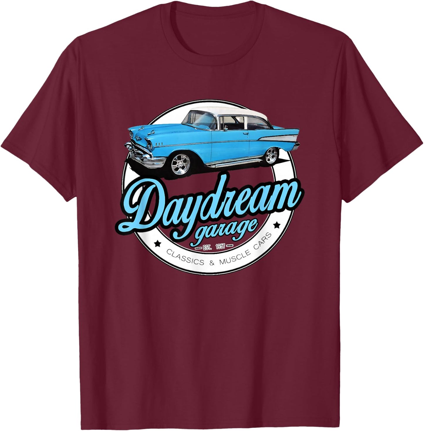 1957 57 Chevys Truck Vintage Cars Bel Air Garage T-Shirt - T-Shirt | Maroon