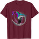 Hummingbird Purple Blue Ribbon Suicide Prevention Awareness T-Shirt - T-Shirt | Maroon