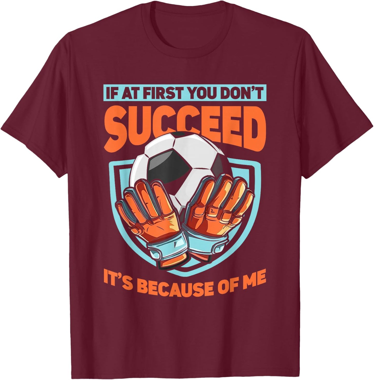 Kids Goalkeeper Goal Soccer Goalie Defender Goaltender T-Shirt - T-Shirt | Maroon