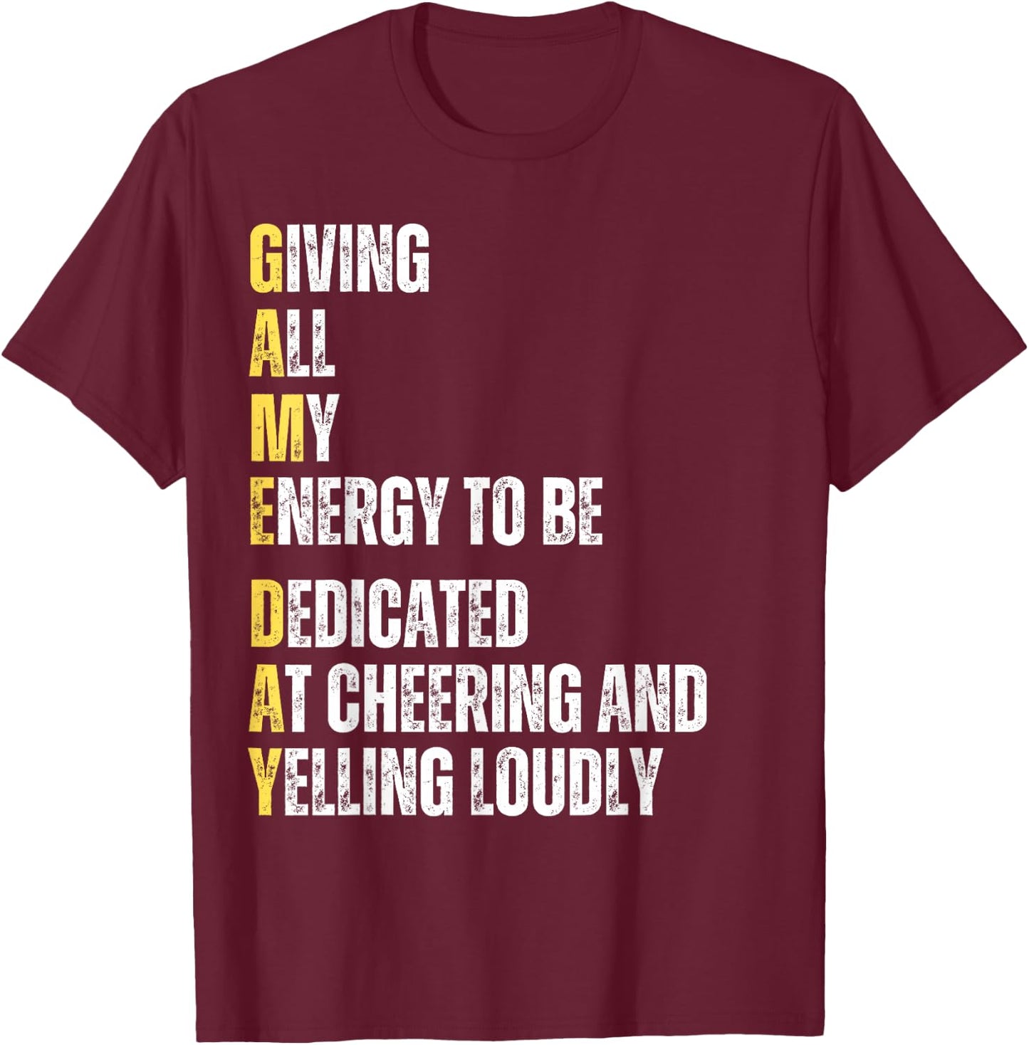 Game Day Definition Football Season Funny Men Women Sports T-Shirt - T-Shirt | Maroon