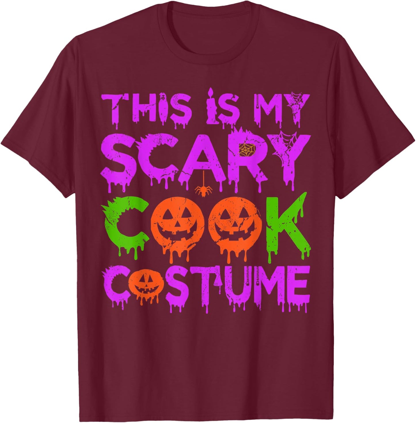 This Is My Scary Cook Costume Halloween T-Shirt - T-Shirt | Maroon