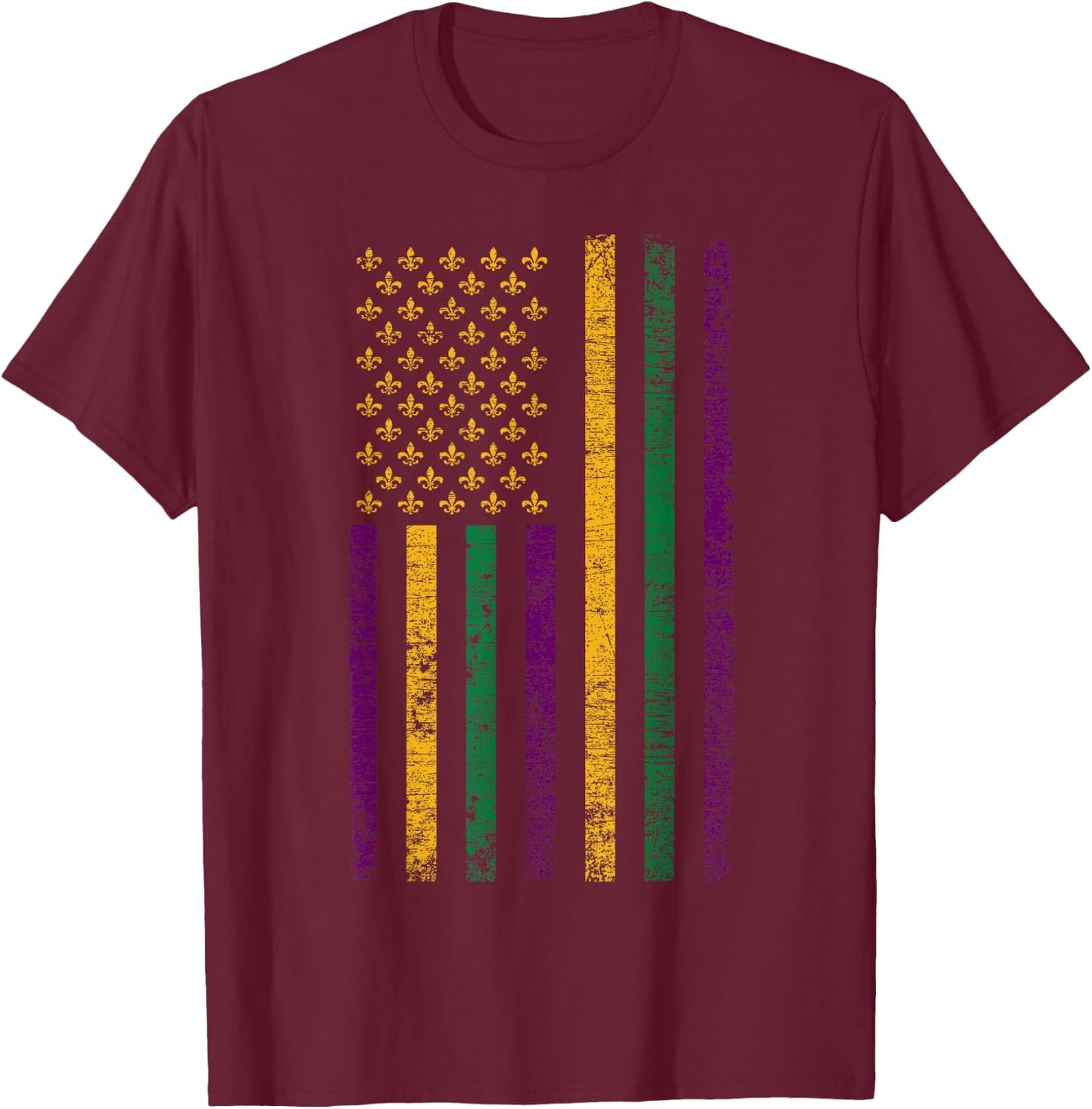 Costume Mask USA Masquerade Carnival Celebration Mardi Gras T-Shirt - T-Shirt | Maroon