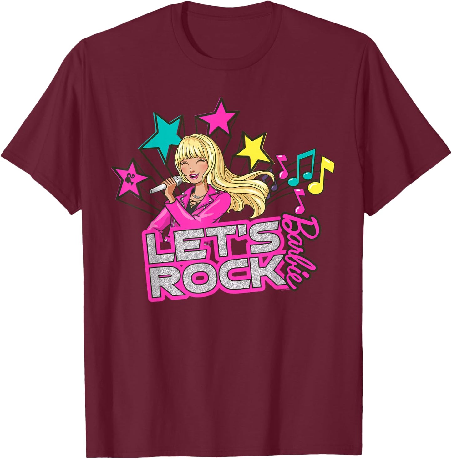 Barbie - Let's Rock Popstar T-Shirt - T-Shirt | Maroon