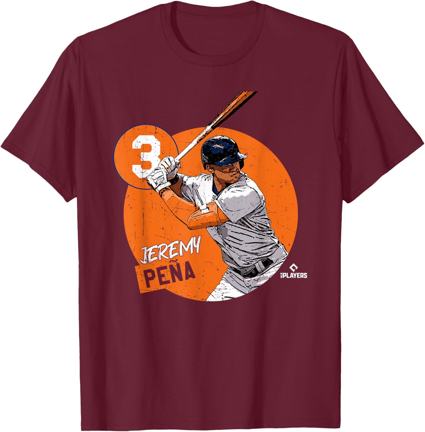 Jeremy Peña | Houston Baseball MLB Players | MLBJPEN4020-S T-Shirt - T-Shirt | Maroon