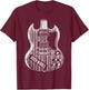 Rock and Roll Guitar Vintage ROCK Music T-Shirt - T-Shirt | Maroon