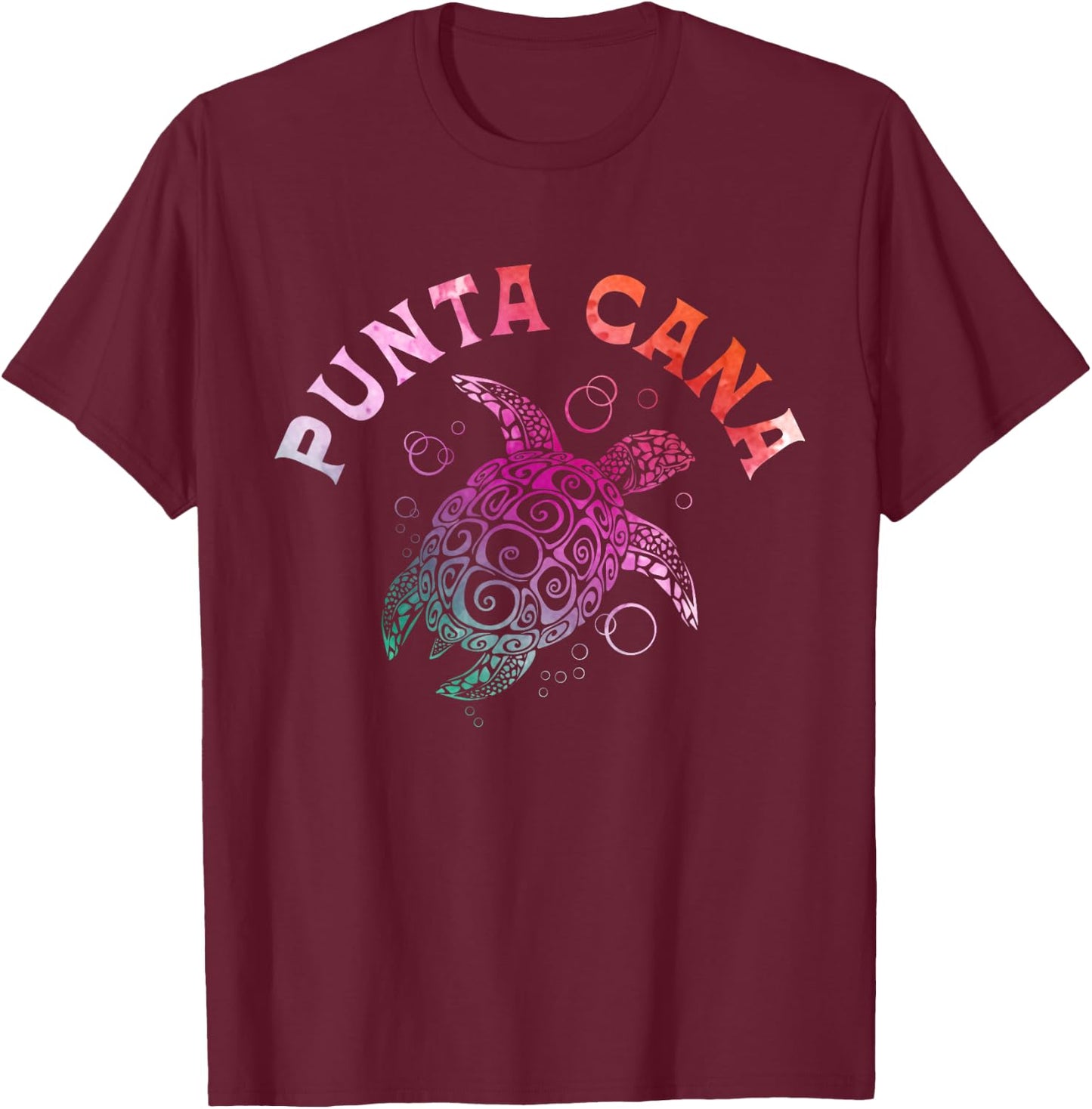 Punta Cana Tribal Sea Turtle Souvenir Beach Vacation T-Shirt - T-Shirt | Maroon