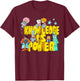 Knowledge Is Power Graphic Kids Humor Teacher Gift T-Shirt - T-Shirt | Maroon