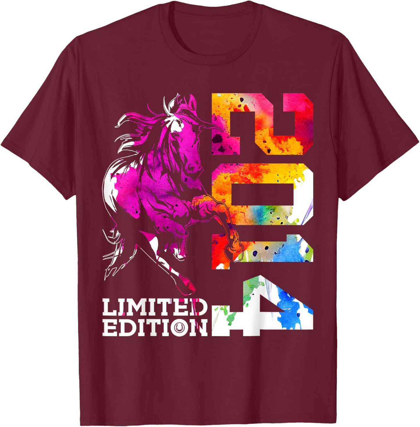 Limited Edition 2014 Riding Horse 11th Birthday T-Shirt - T-Shirt | Maroon