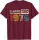 Classic 1975 Vintage 1975 Cassette Tape Men Women Birthday T-Shirt - T-Shirt | Maroon