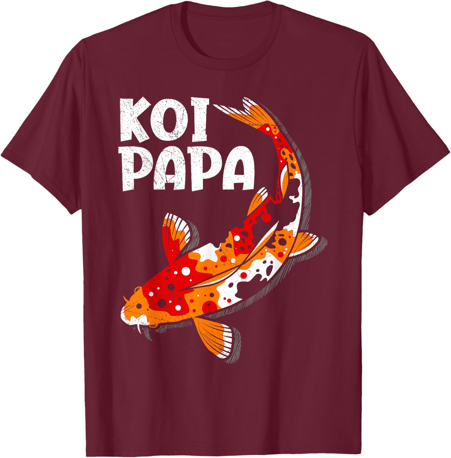 Koi daddy koi pond koi T-Shirt - T-Shirt | Maroon