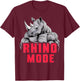 Funny Bodybuilding Rhino Mode Workout Fitness Gym Motivation T-Shirt - T-Shirt | Maroon
