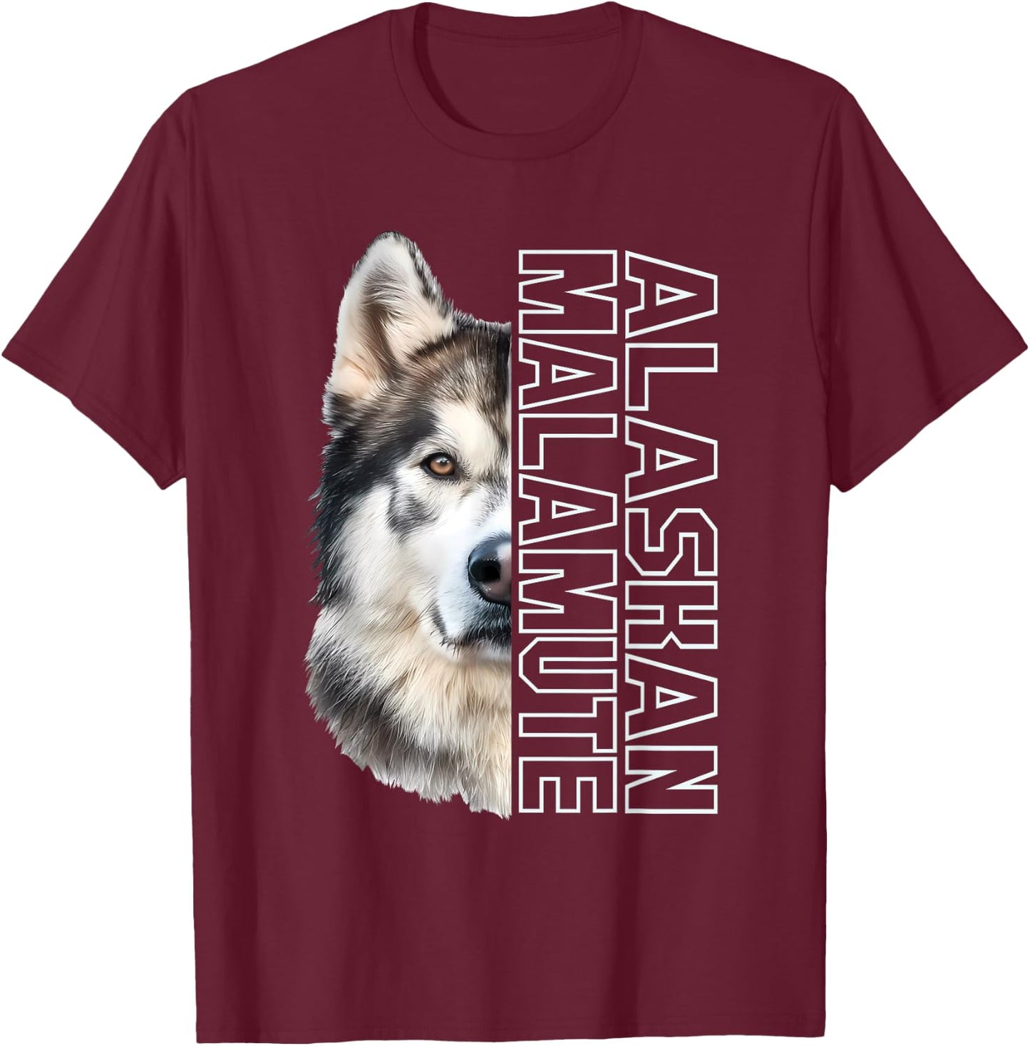 Alaskan Malamute T-Shirt - T-Shirt | Maroon