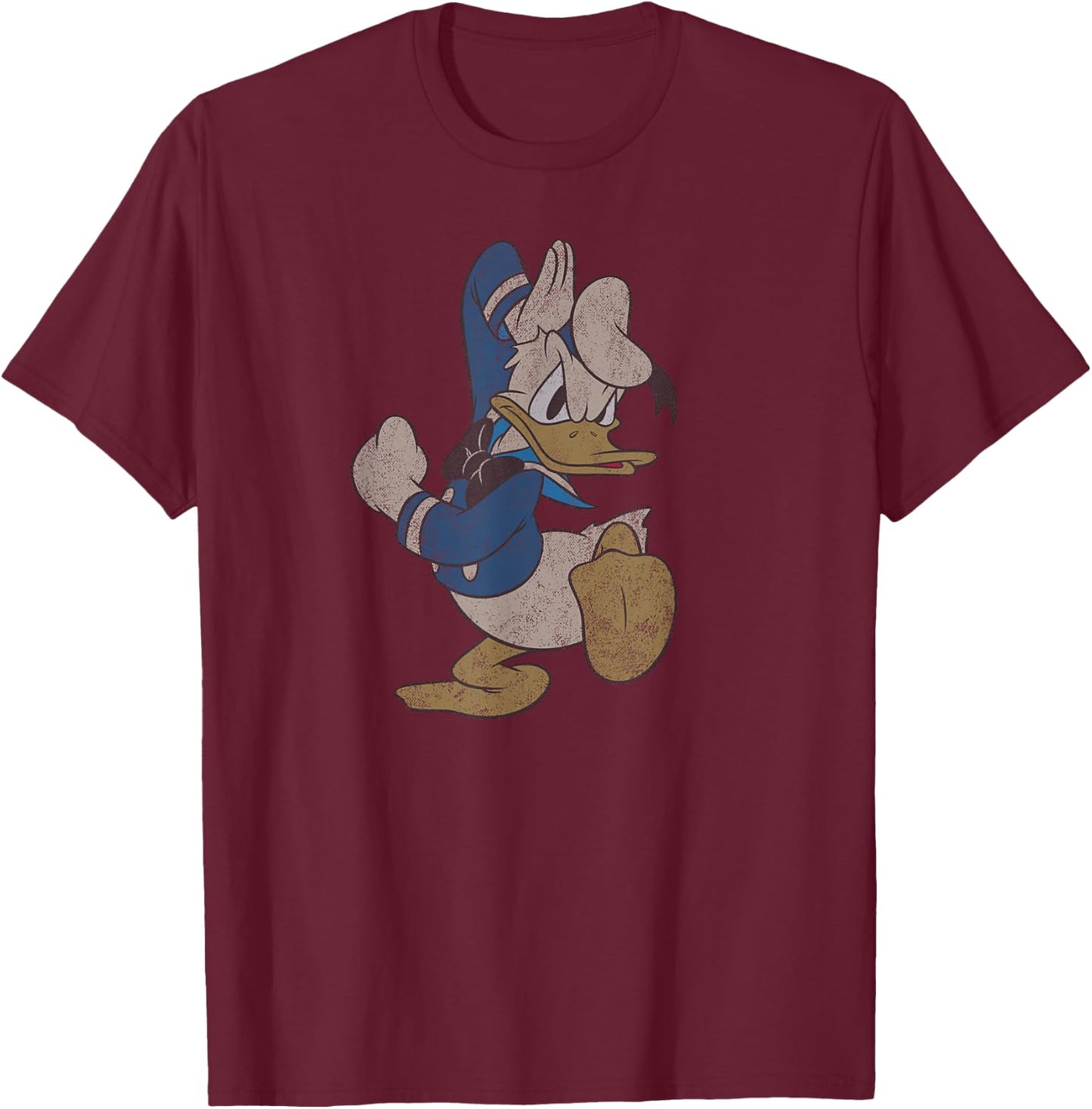 Donald Duck - Vintage Donald Duck T-Shirt - T-Shirt | Maroon
