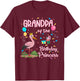 Grandpa of the Birthday Princess Pink Flamingo Party Squad T-Shirt - T-Shirt | Maroon