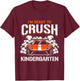 Kids Back To School I'm Ready To Crush Kindergarten Race Car Boys T-Shirt - T-Shirt | Maroon