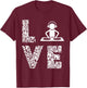 DJ Turntable Love Disc Jockey DJ Music Producer T-Shirt - T-Shirt | Maroon